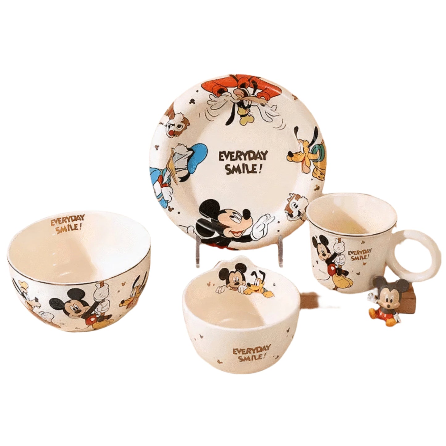 DISNEY MICKEY & FRIENDS DINEERWARE MEAL SET 6 PIECES LIMITED EDITION