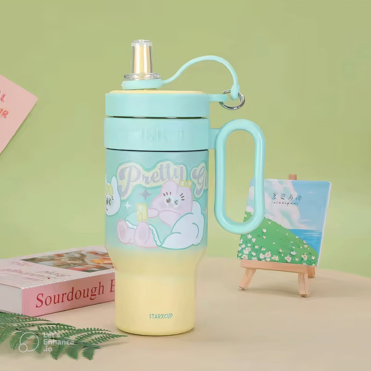 BLUE CLASSIC GRADIENT PRINT HEAD INSULATED TUMBLER | STAINLESS STEEL