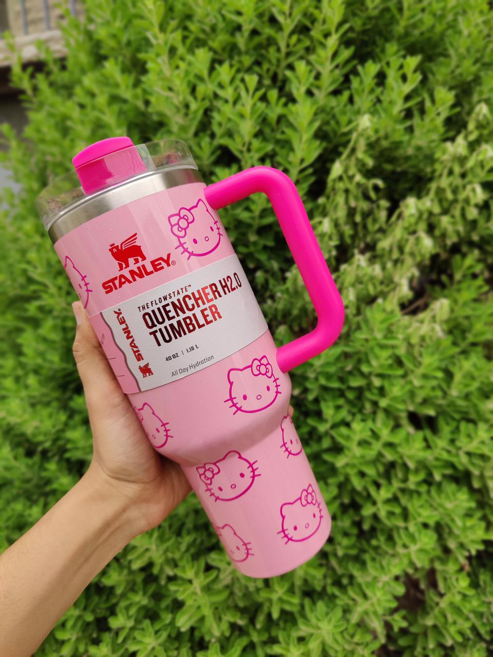 PINK KITTY STANLEY TUMBLER 40 OZ STANLESS STEAL