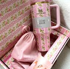 STANLEY TUMBLER ROSE MIST STYLISH FLOWERS EDITION| STANLEY 40 OZ