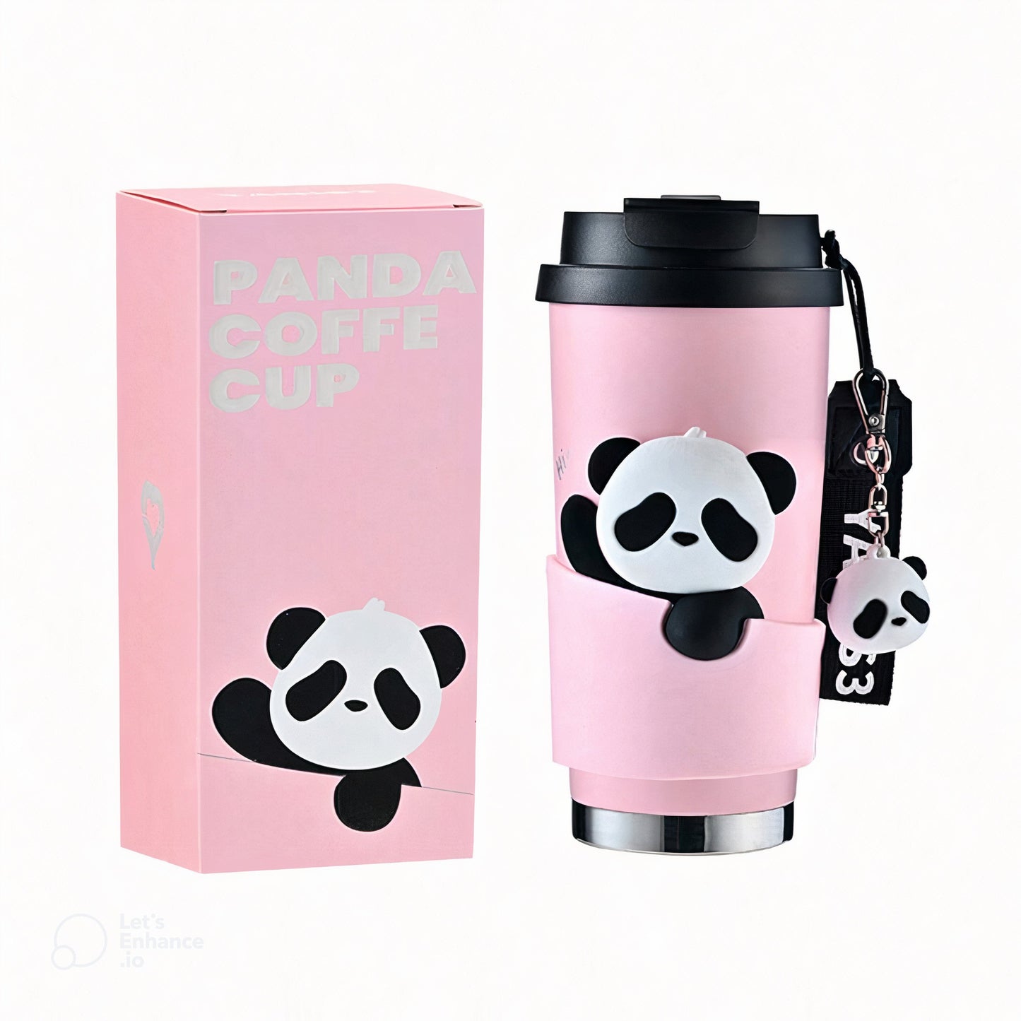 INSULATED COFFEE TUMBLER BLACK PANDA 520ML