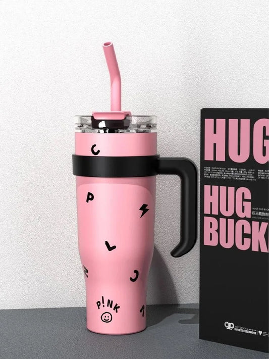 STAINLESS TUMBLER WITH STRAW