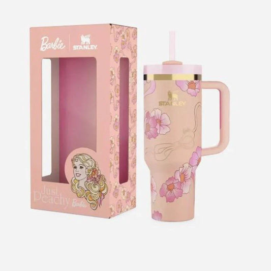 PINK ROSY BARBIE TUMBLER STAINLESS STEAL 40 OZ