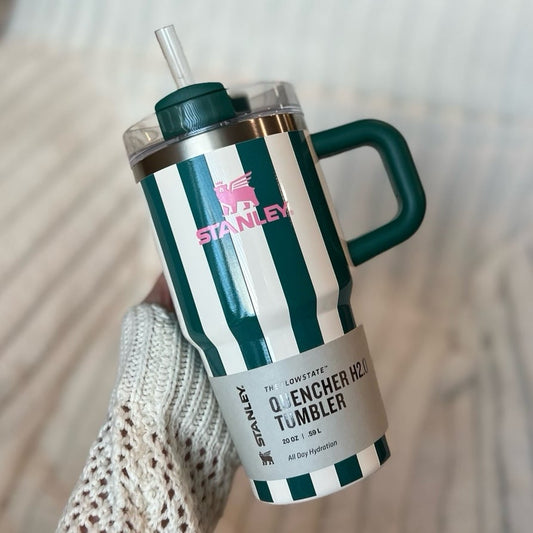 GREEN STANLY TUMBLER 14 OZ STANLESS STEAL