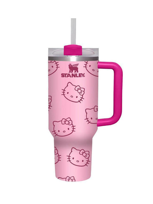 PINK KITTY STANLEY TUMBLER 40 OZ STANLESS STEAL