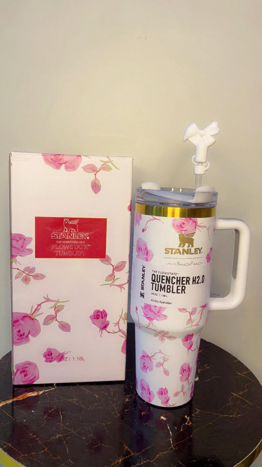 ROSSY IN WHITE PASTEL DREAM STANLEY TUMBLER 40 OZ
