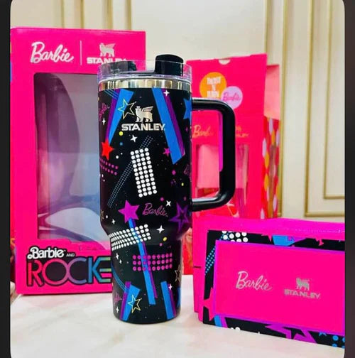 STUNNING BLACK BARBIE TUMBLER 40 OZ STAINLESS STEAL