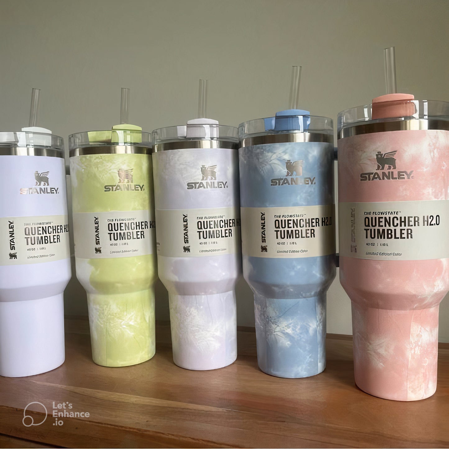 STANELY THE QUENCHER H2.O TUMBLER- CITRONE TIE & DIE 40 0Z