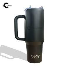 BLACK OJAY PREMIUM STAINLESS STEEL TUMBLER (40 OZ) HOT AND COLD INSULATED CUP