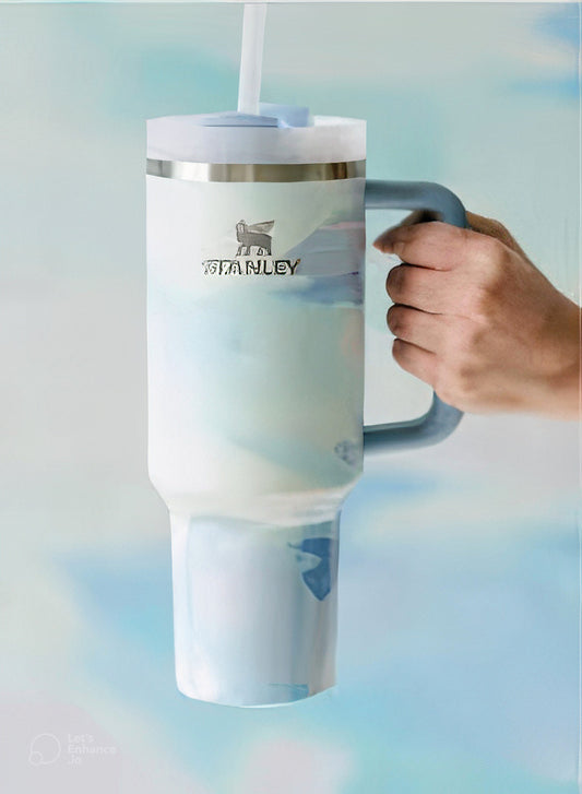 STANLEY THE QUENCHER H2.O TUMBLER- SKY BLUE TIE & DIE 40 OZ