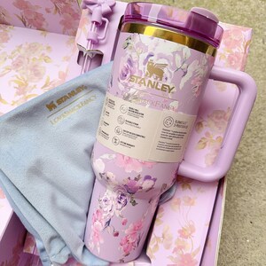 STANLEY TUMBLER LAVENDER BLOOM STYLISH FLOWERS EDITION| STANLEY 40 OZ