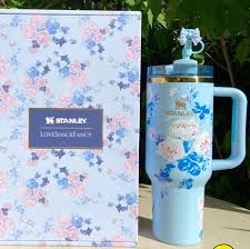 STANLEY TUMBLER BLUE FLORAL FLOWERS EDITION| STANLEY 40 OZ